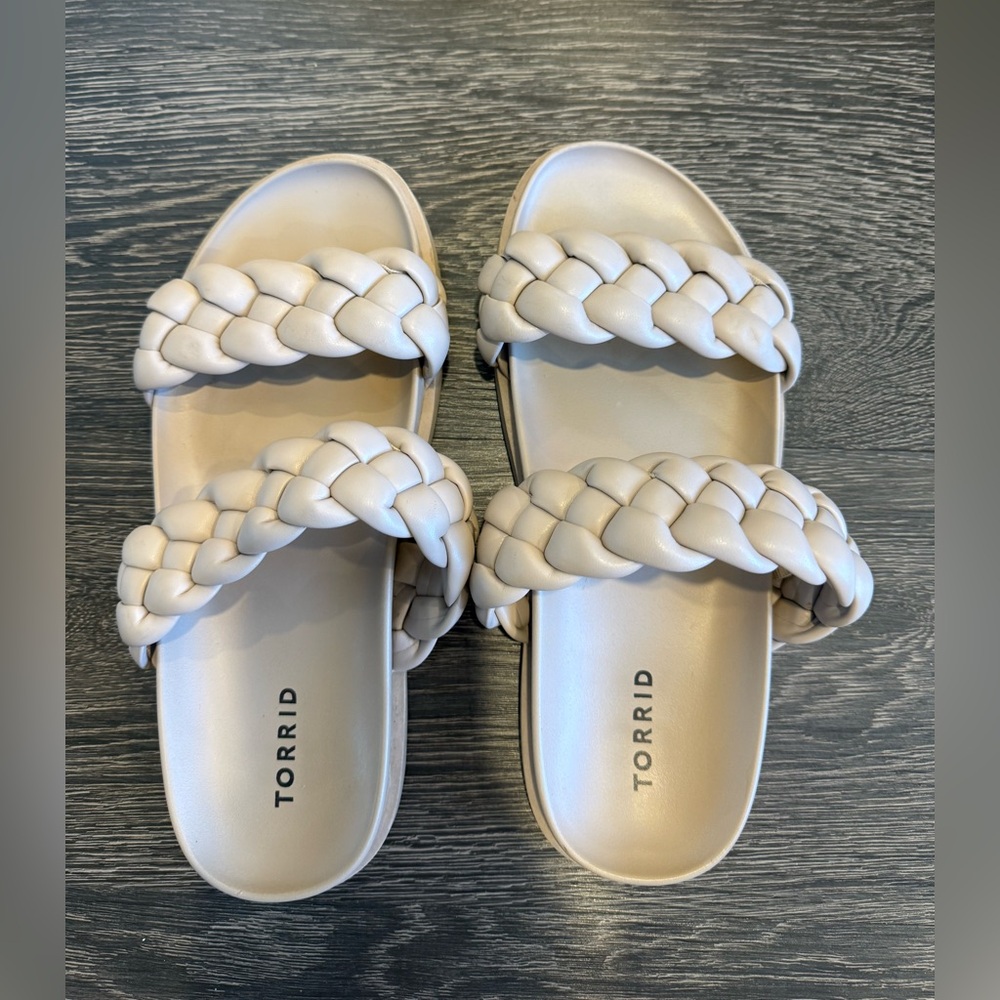Torrid wide foot braided sandals
